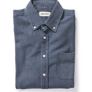 Striped button down shirt blue